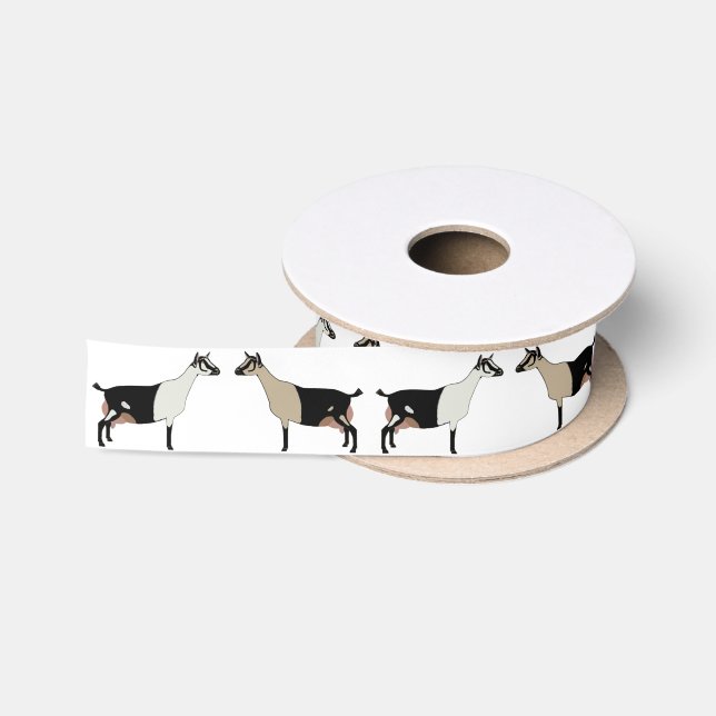 Alpine Dairy Goat Farm White Satinband (Spule)