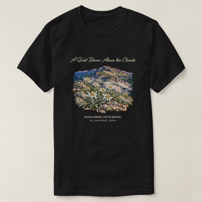 Alpine Edelweiss T-Shirt – Dunkle Farbe (Design vorne)