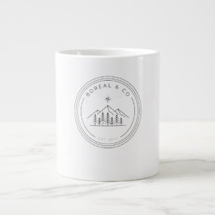 Alpine Edition Abzeichen Berge Kiefern Kompass Jumbo-Tasse