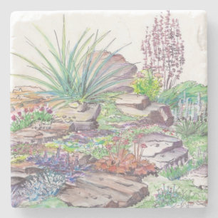 Alpine Garten-Landschaftsgestaltung Steinuntersetzer