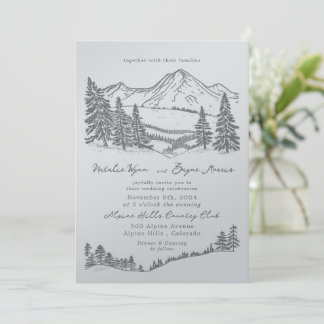 Alpine Hills Relief Imprimer Faire-part de mariage
