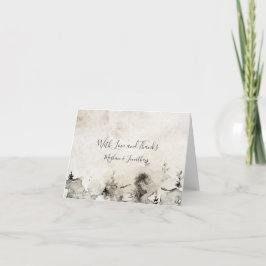 Alpine Hochzeit Dankeskarte