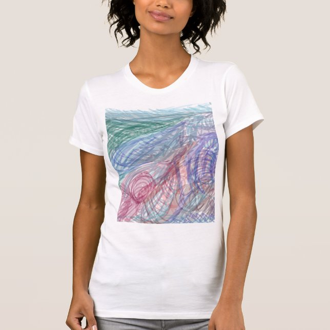 Alpine Höhen Abstract Doodle T-Shirt (Vorderseite)