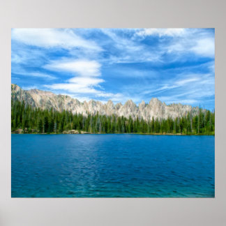 Alpine Lake and the Sawtooths Poster