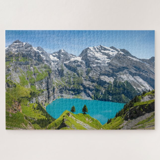 Alpine lake Oeschinensee in Switzerland (Horizontal)