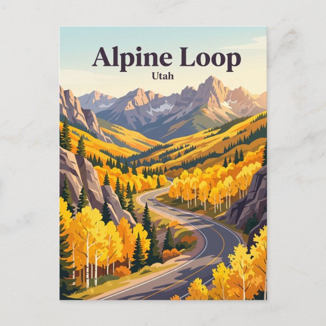 Alpine Loop Utah USA Postkarte (Vorderseite)