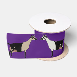 Alpine Milchziegenfarm Lila Satinband
