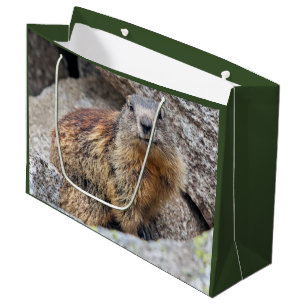 Alpine Murmeltier-Geschenk-Tasche Große Geschenktüte