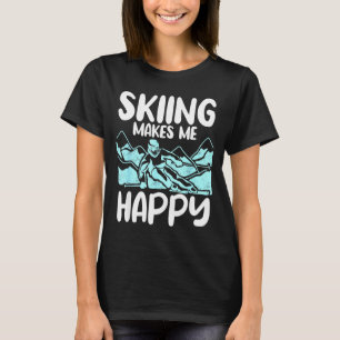 Alpine Piste Abfahrtsskifahren Skifahrer Sport mac T-Shirt