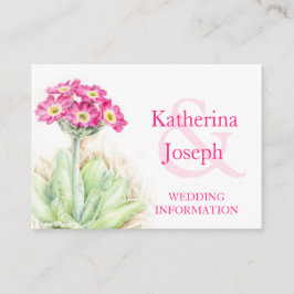 Alpine primrose art mariage info carte boîtier