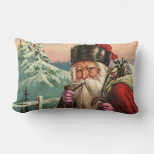 Alpine Santa Lumbar Pillow mit Botschaft Lendenkissen
