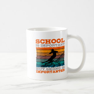 Alpine Ski Retro Vintage Schule Abfahrt Skipass Kaffeetasse