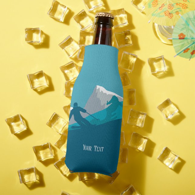 Alpine Skiern Skifahren Personalisiert Flaschenkühler (In Situ Sommer)