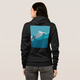 Alpine Skifahrer Abfahrtsskiing Schwarz Hoodie