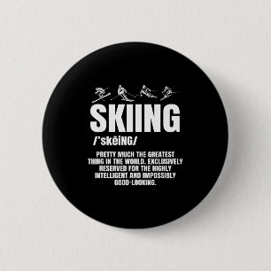 Alpine Skigebiet Abfahrtsskifahren Skifahrer Sport Button