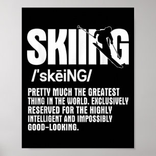 Alpine Skipiste Abfahrt Skifahren Skifahren Poster