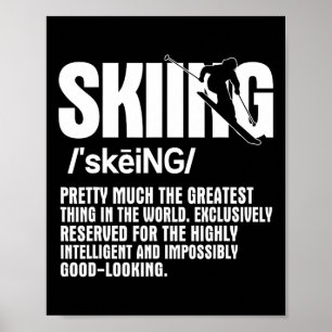 Alpine Skipiste Abfahrt Skifahren Skifahren Poster