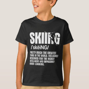 Alpine Skipiste Abfahrt Skifahren Skifahren T-Shirt