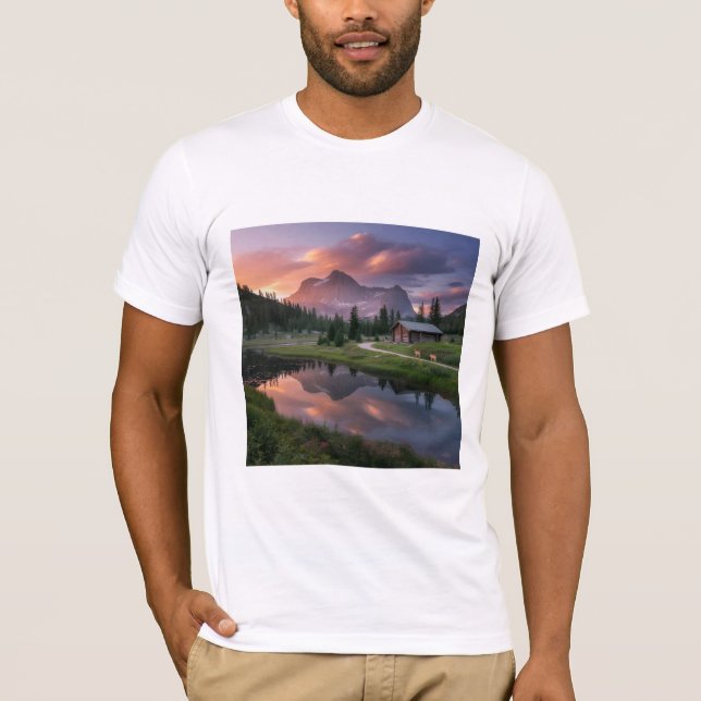 Alpine Sunrise Reflections T-Shirt (Vorderseite)