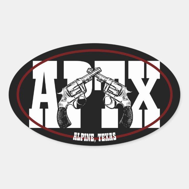 Alpine Texas Vinyl Sticker Oval (Vorderseite)