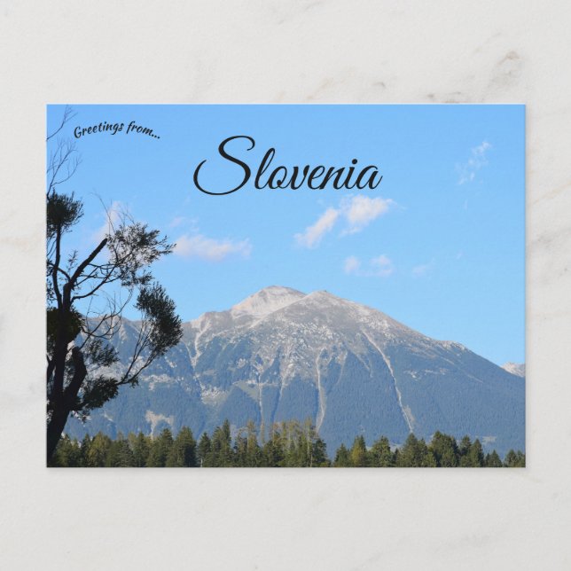 Alpine View of Bled Lake Region in Slovenia Postkarte (Vorderseite)
