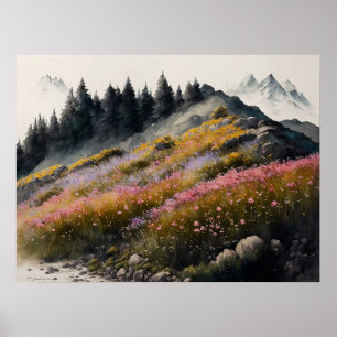 Alpine Wiesen Kunst Poster