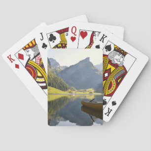 Alpiner Mountainsee in der Schweiz Spielkarten