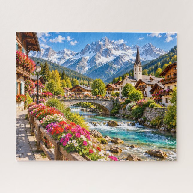 Alpines Bergdorf (Horizontal)