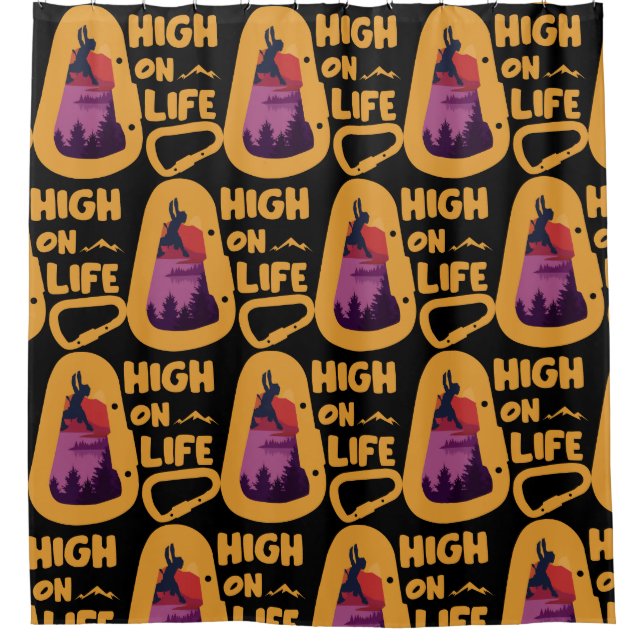 Alpinismus Duschvorhang (Vorderseite)