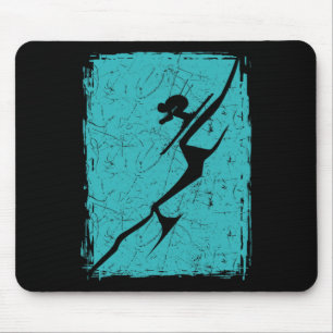 Alpinski abgenutzter Hang Skifahren Skifahrer Mousepad