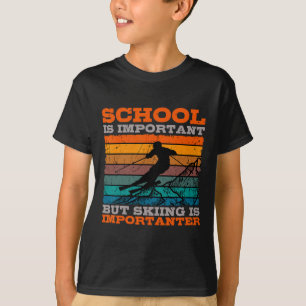 Alpinski Retro Vintage Schulhangen Abfahrtsskifahr T-Shirt