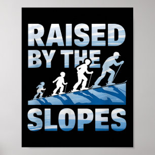 Alpinskifahren auf den Pisten Poster