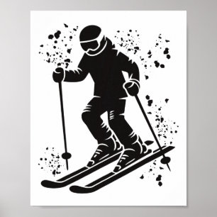 Alpinskifahrer Wintersport Skilanglauf _2 Poster