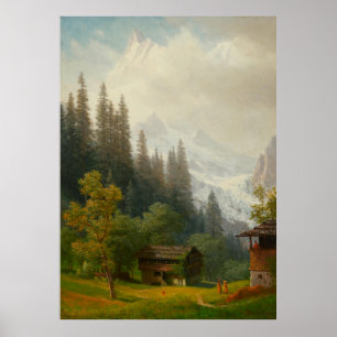 Alpinszene von Albert Bierstadt Poster