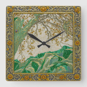 Alps Gold Silber Lapis Bernstein Malachit Wanduhr
