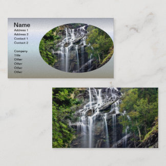 Alps Mountain Top Waterfall Visitenkarte