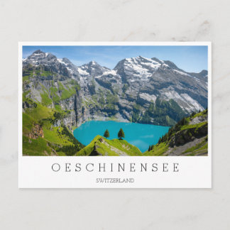Alpsee Oeschinensee in der Schweiz Postkarte