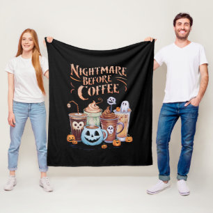 Alptraum vor Kaffee-Kürbis-Gewürz-Halloween Fleecedecke