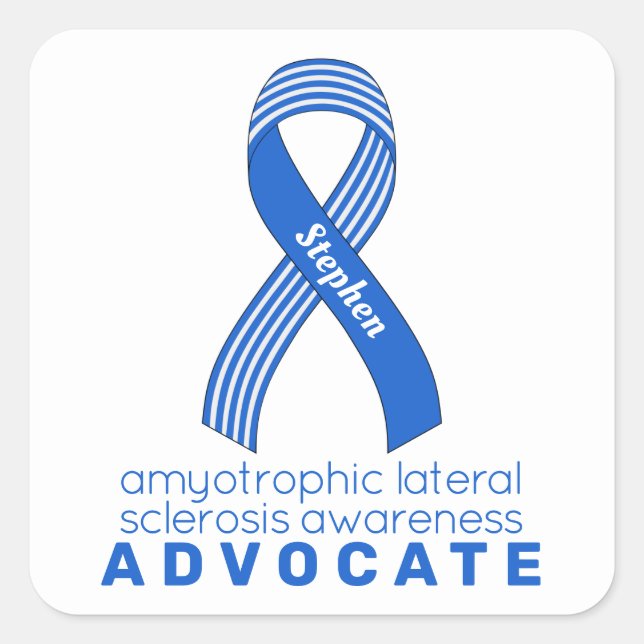ALS Advocate White Square Sticker (Vorderseite)