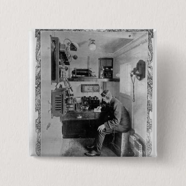 Als an Bord das ruinierte "titanische " Button (Vorderseite)