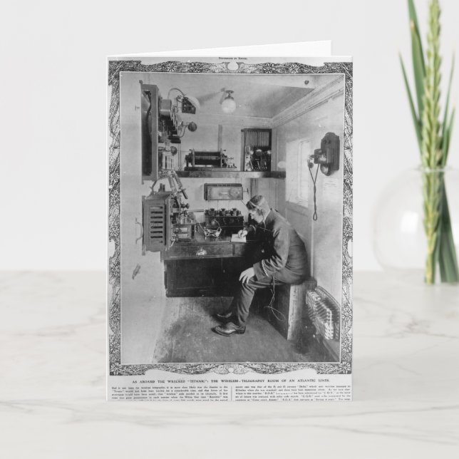 Als an Bord das ruinierte "titanische " Karte (Vorderseite)