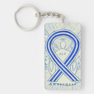 ALS Angel Awareness Ribbon Schlüsselanhänger