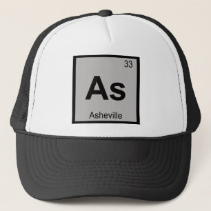 Als - Asheville North Carolina Chemie-Symbol Truckerkappe