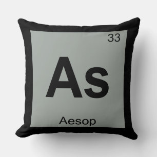 Als - Äsop Fabeln Chemie Periodensystem Symbol Kissen