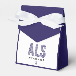 ALS Awareness Blue Ribbon Geschenkschachtel