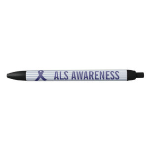ALS Awareness Blue Ribbon Kugelschreiber