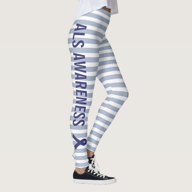 ALS Awareness Blue Ribbon Leggings (Rechts)