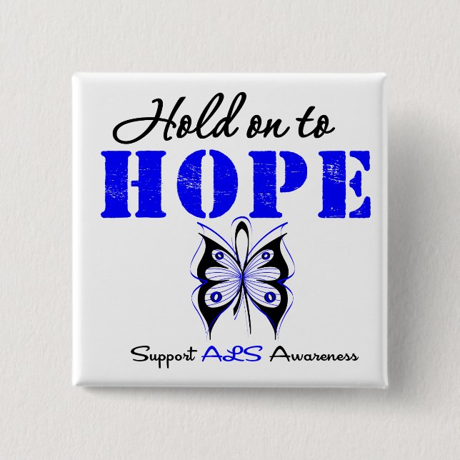 ALS Awareness HOLD AUF HOFFNUNG Button (Vorderseite)