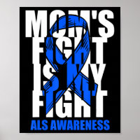 ALS Awareness Montag Blue Ribbon Mamas Kämpfe Mai