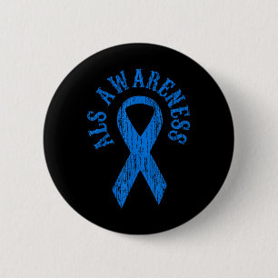 Als Awareness Montag Blue Ribbon Shirt Family T-Sh Button